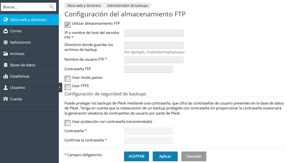 FTP_storage_settings